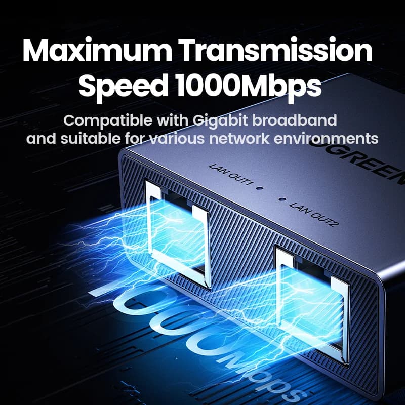 Розгалужувач RJ45 Ethernet, адаптер LAN 1 на 2