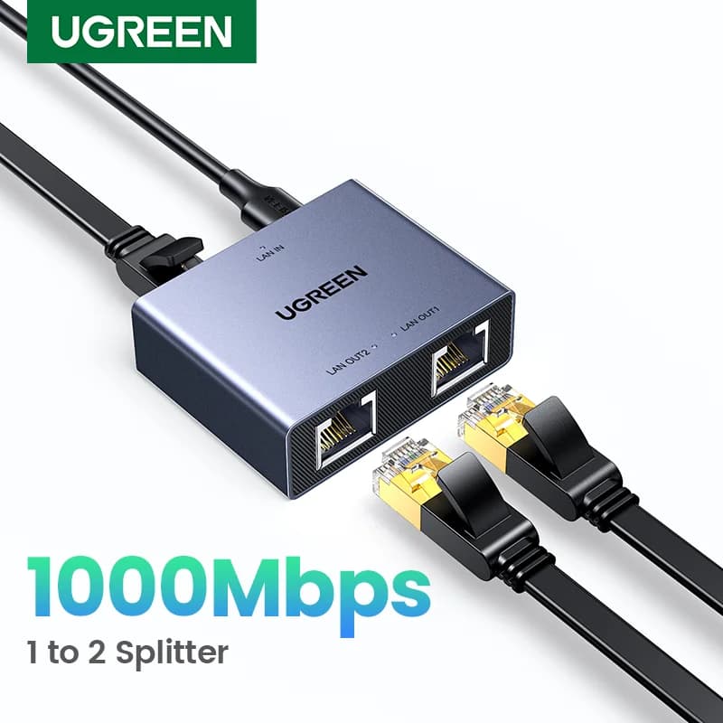 Розгалужувач RJ45 Ethernet, адаптер LAN 1 на 2