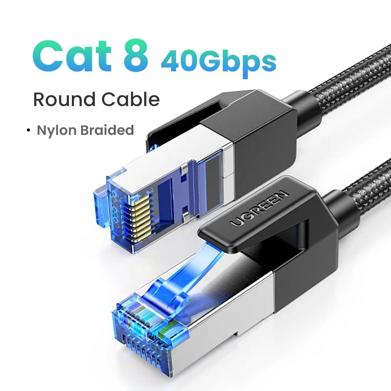 Ethernet кабель Cat8, плетений LAN провід 40 Гбіт/с