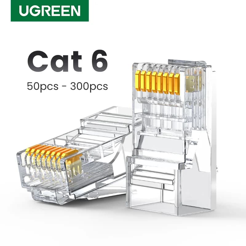 Конектори RJ45 для мережевого кабелю Cat6