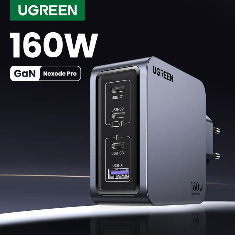 Мережевий зарядний пристрій GaN USB-C 160W, PD3.1