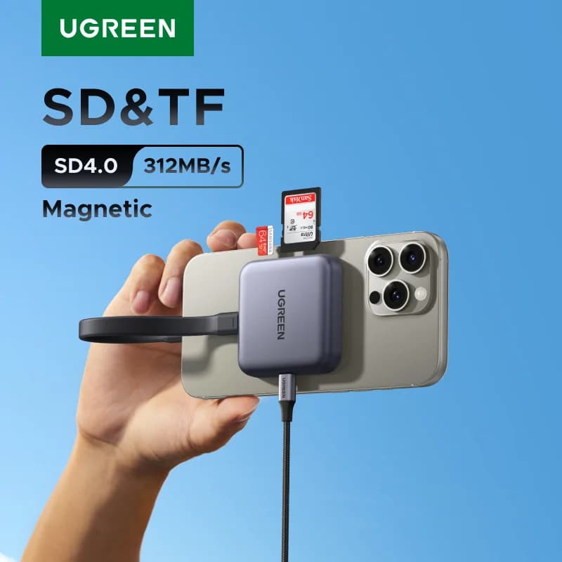 Магнітний картрідер SD і TF USB-C, 312MB/s