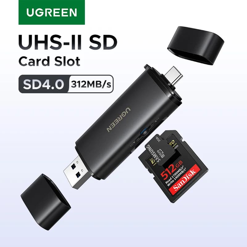Зовнішній картрідер USB-C SD 4.0, 312 МБ/с
