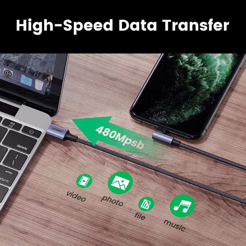 Кабель USB-C – Lightning (MFi), PD 20 Вт