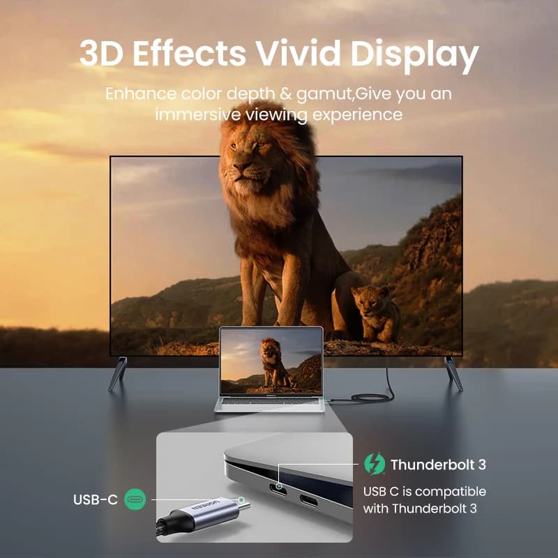 Кабель USB-C на HDMI, адаптер відео 4K