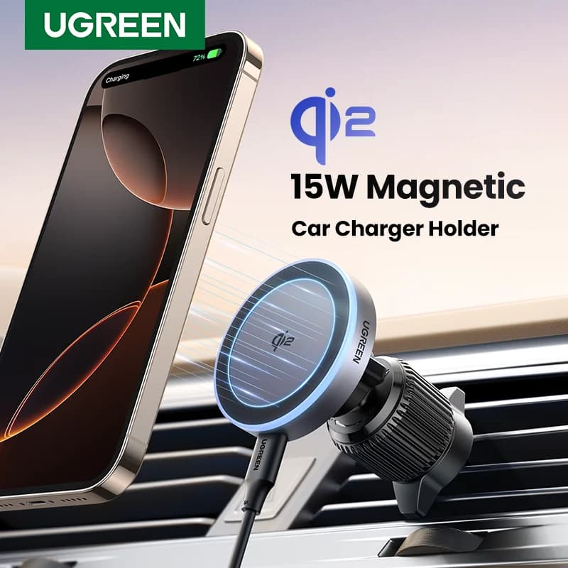Магнітна автомобільна бездротова зарядка Qi2 15W для iPhone