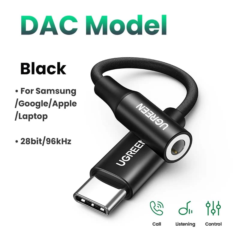 Адаптер USB-C на 3.5 мм з ЦАП для навушників