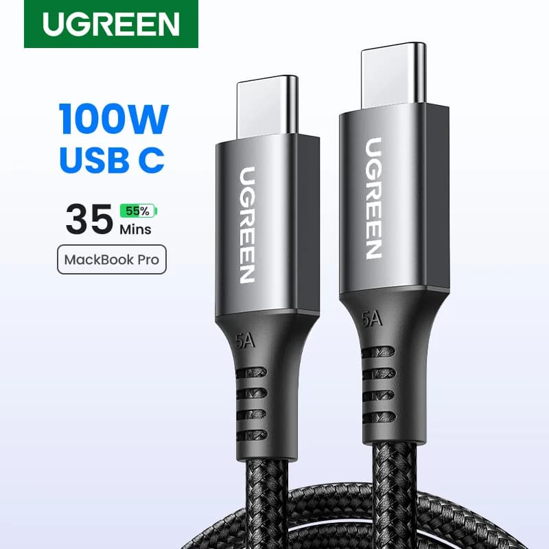 Кабель для швидкої зарядки 100W USB-C на USB-C PD