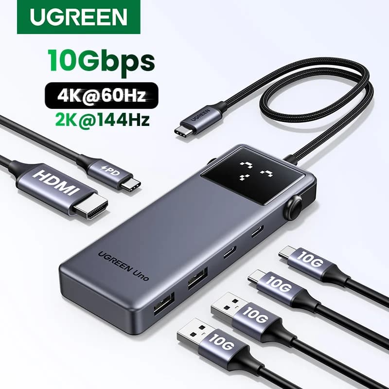 USB-C хаб 6-в-1, 4K60Hz, PD 100W