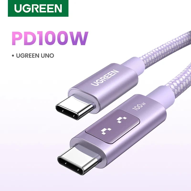 Кабель USB-C на USB-C, 100W PD, різнокольоровий