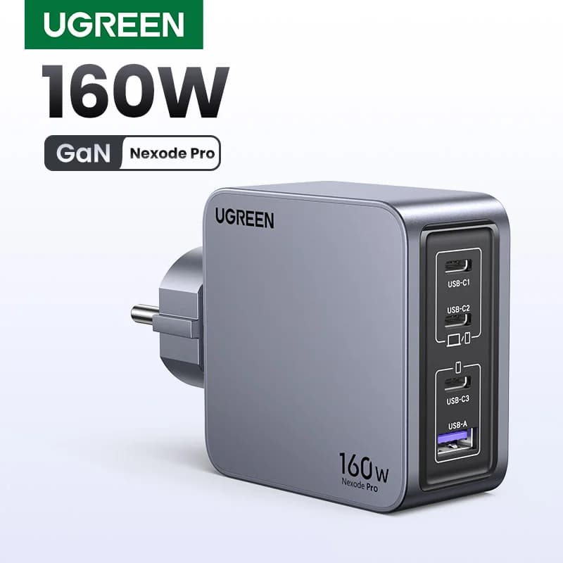 Зарядний пристрій GaN USB-C 160W з корейською вилкою