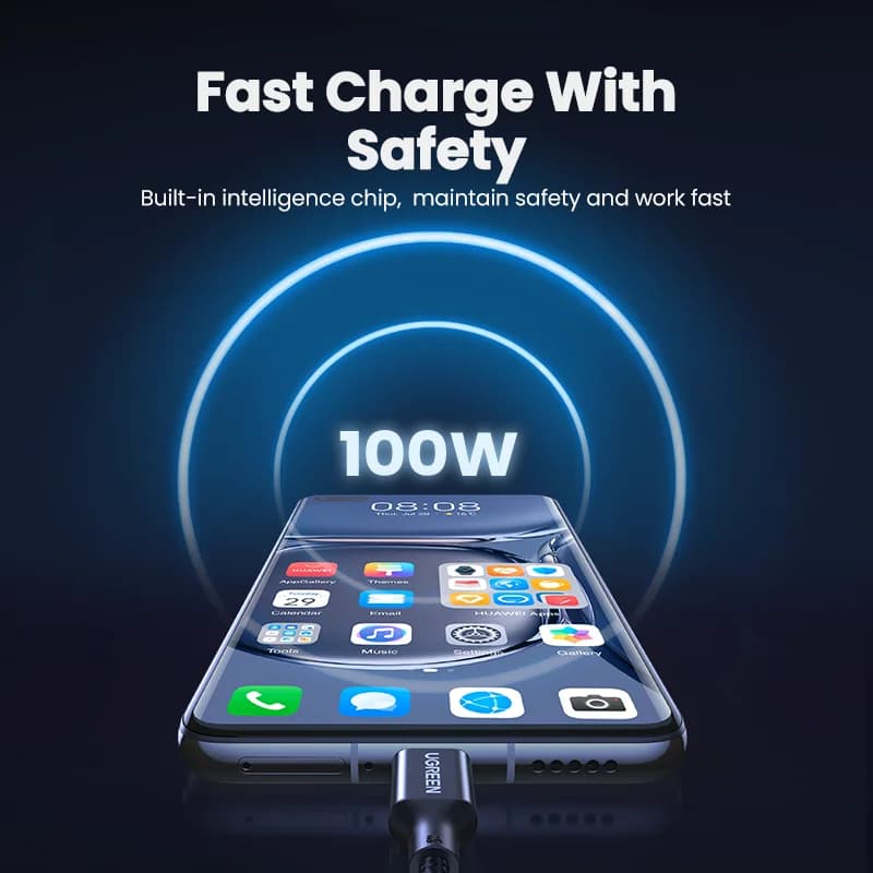 Кабель Super Charge USB-A на USB-C, 100W