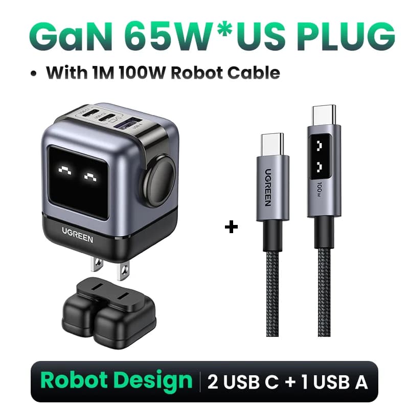 Швидкий зарядний пристрій GaN USB-C 65W з PPS