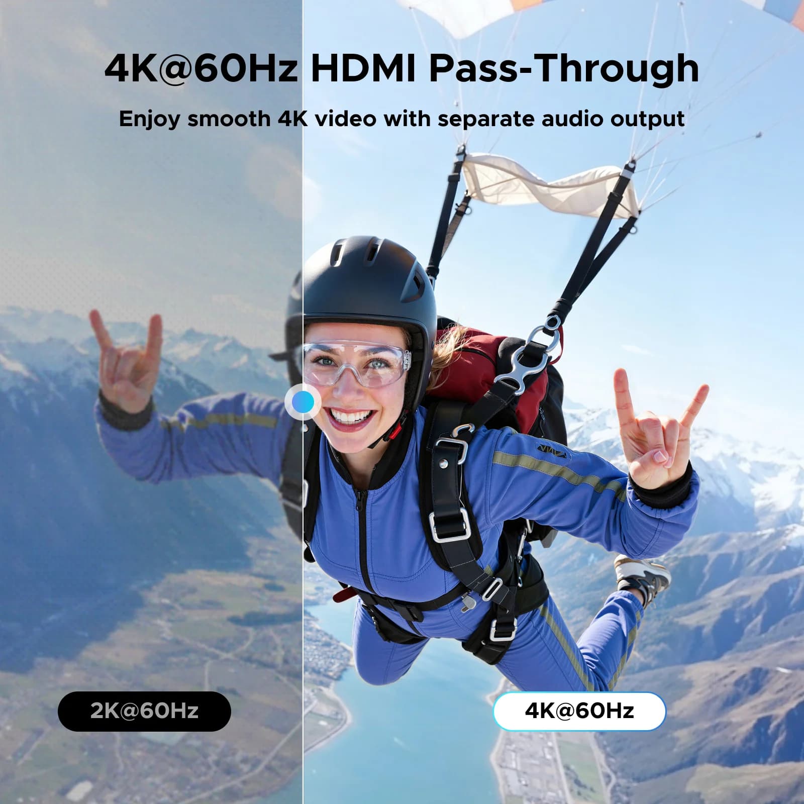 Аудіовитягач HDMI 4K 60Hz, оптичний та 3.5 мм