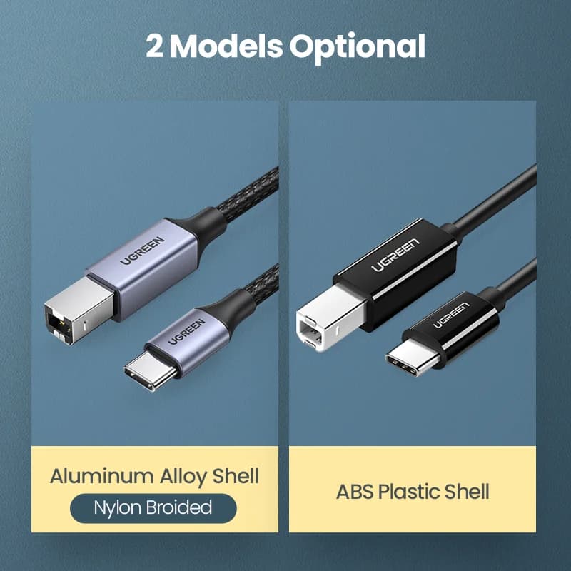 Кабель для принтера USB-C на USB Type-B 2.0