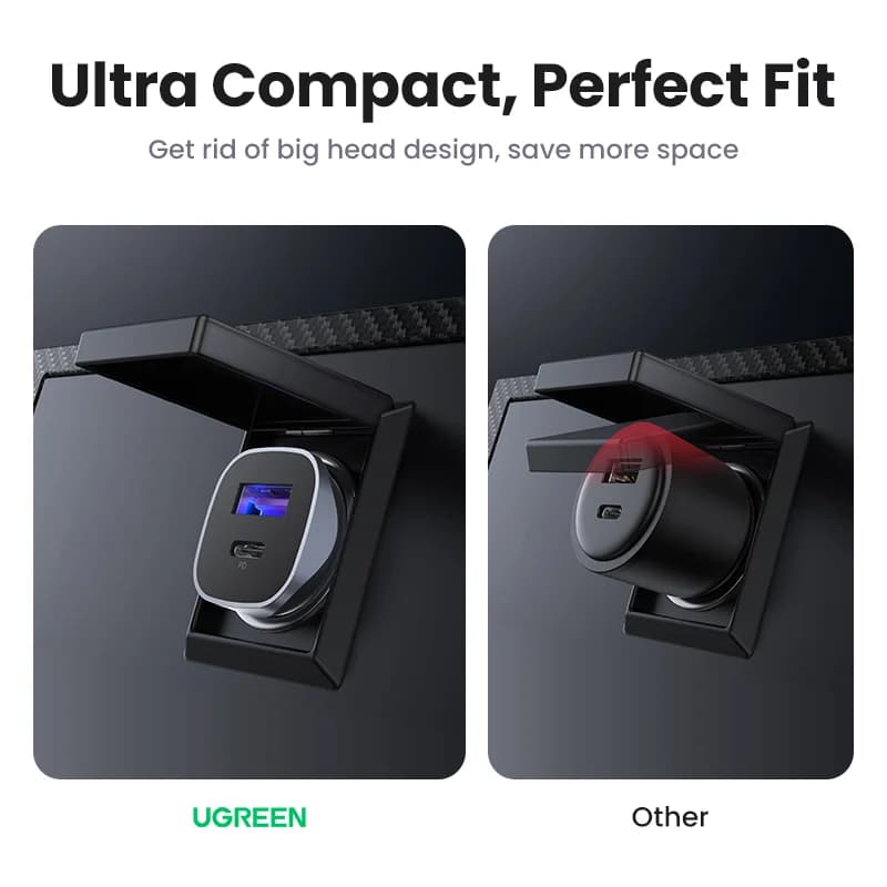 Автомобільна зарядка USB-C з Quick Charge