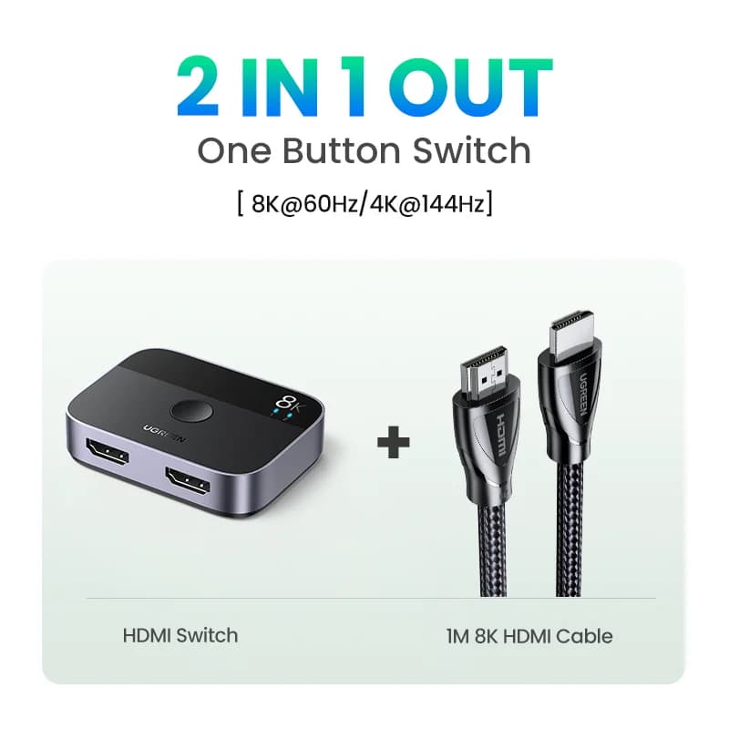 Розподільник і перемикач HDMI 2.1, 8K 60Hz