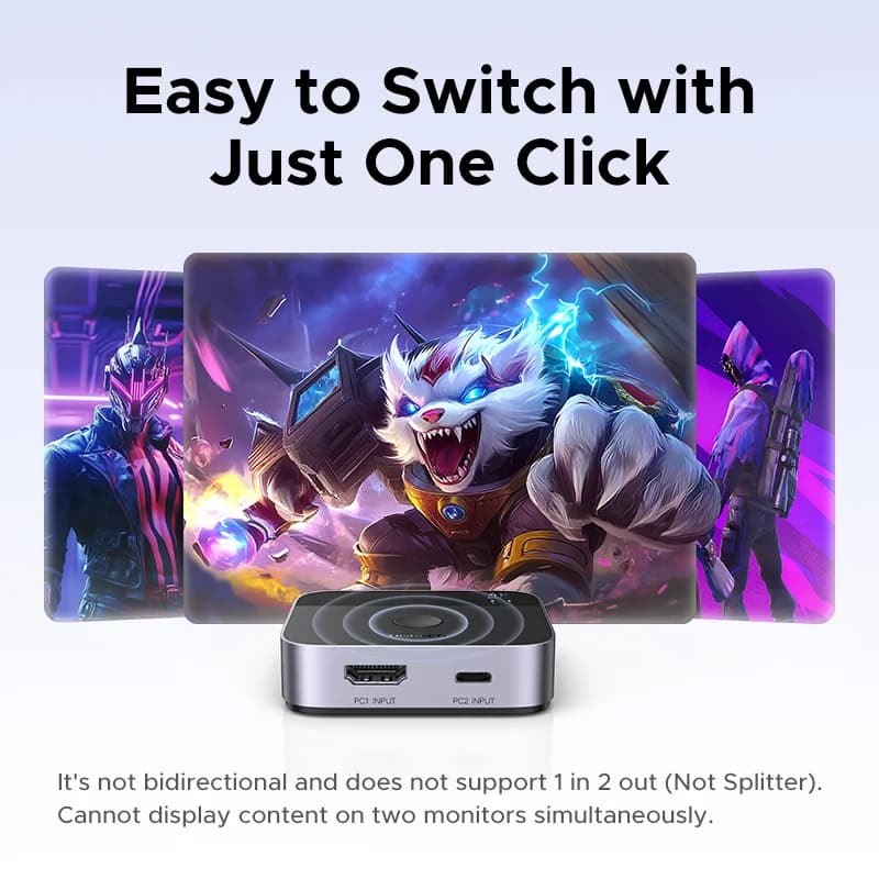 Перемикач HDMI та USB-C 2-в-1 з підтримкою 4K 60Hz