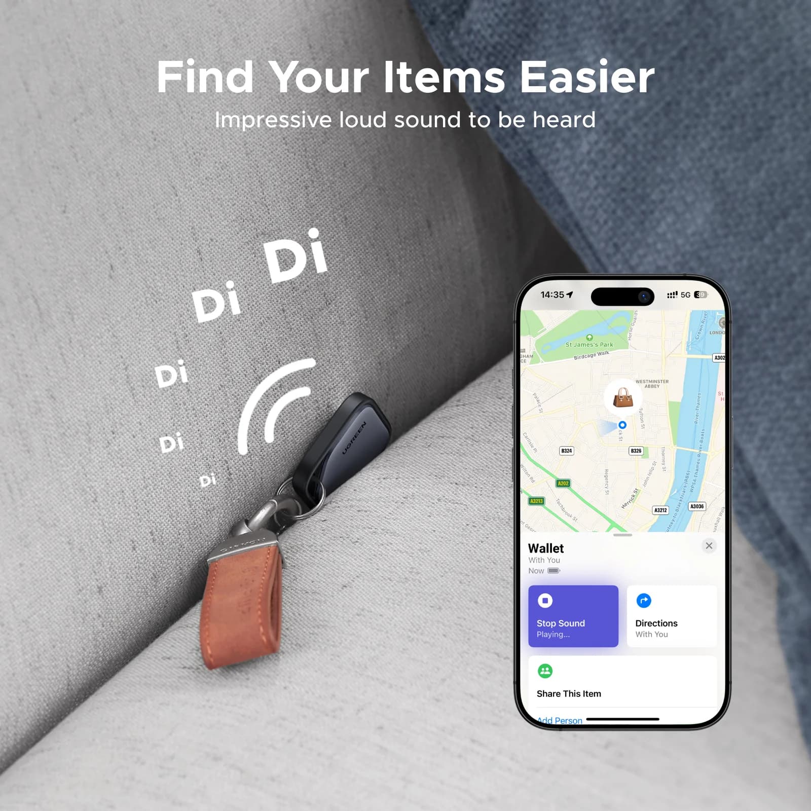 Розумний Bluetooth-трекер для iOS Find My