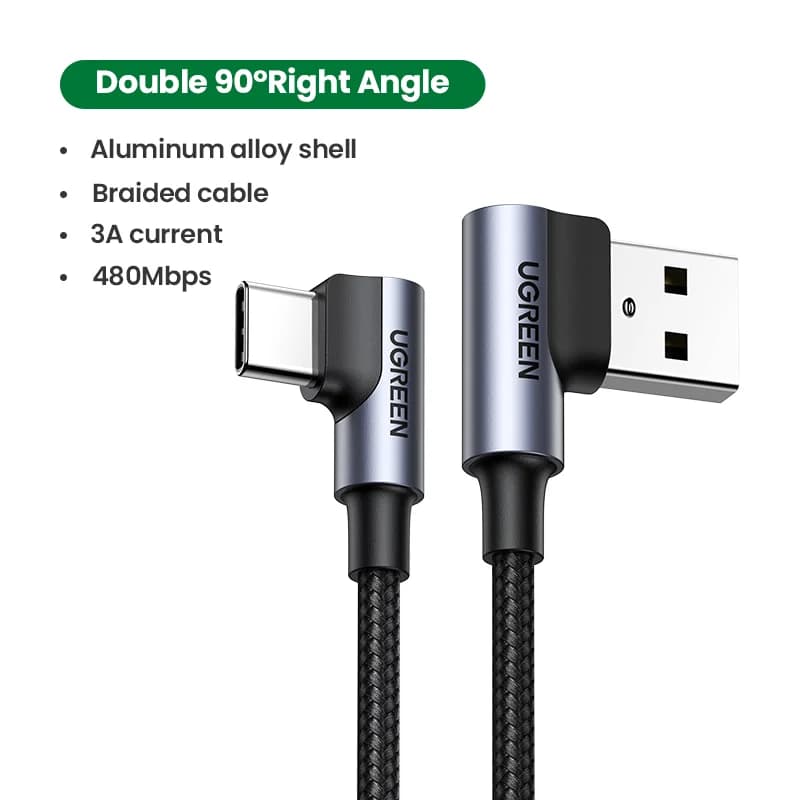 Кабель USB-C to USB-C, 3A, 0.25-3m
