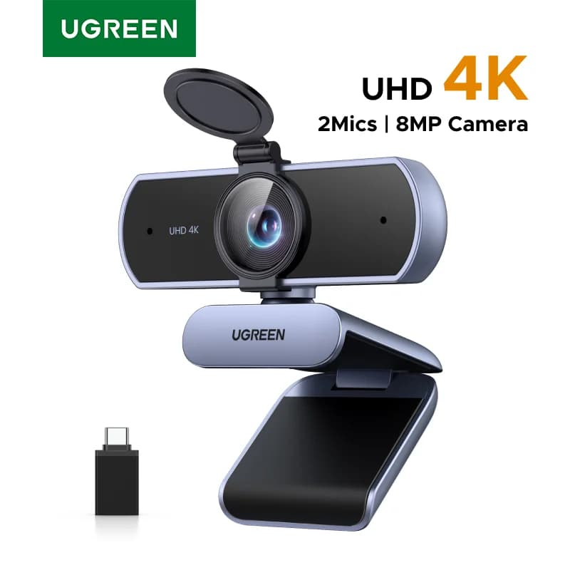 Веб-камера 4K, 8 МП, автофокус, подвійні мік