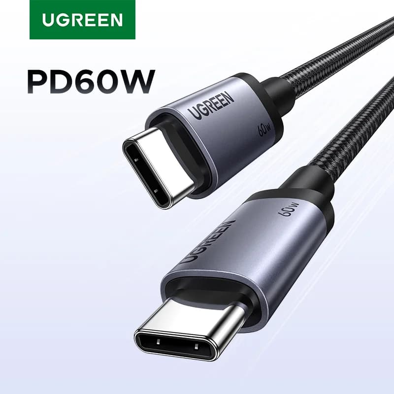 Кабель USB-C на USB-C, швидка зарядка PD 60W