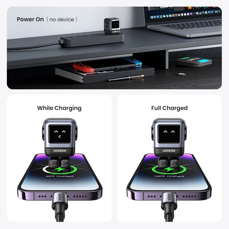 Зарядний пристрій GaN USB-C 65W, штекер США
