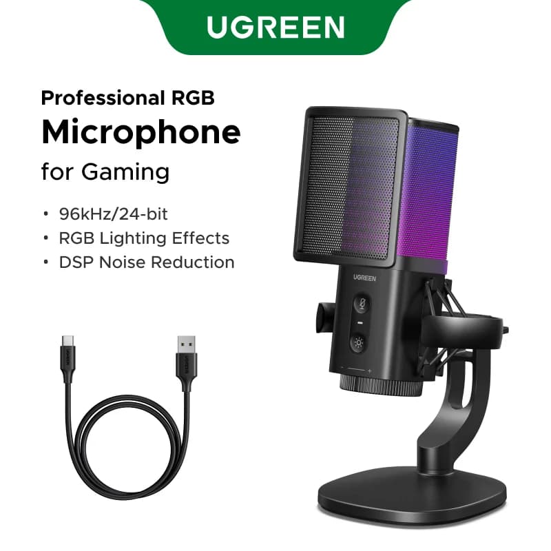 USB-мікрофон із сенсорним вимкненням звуку та RGB-підсвіткою