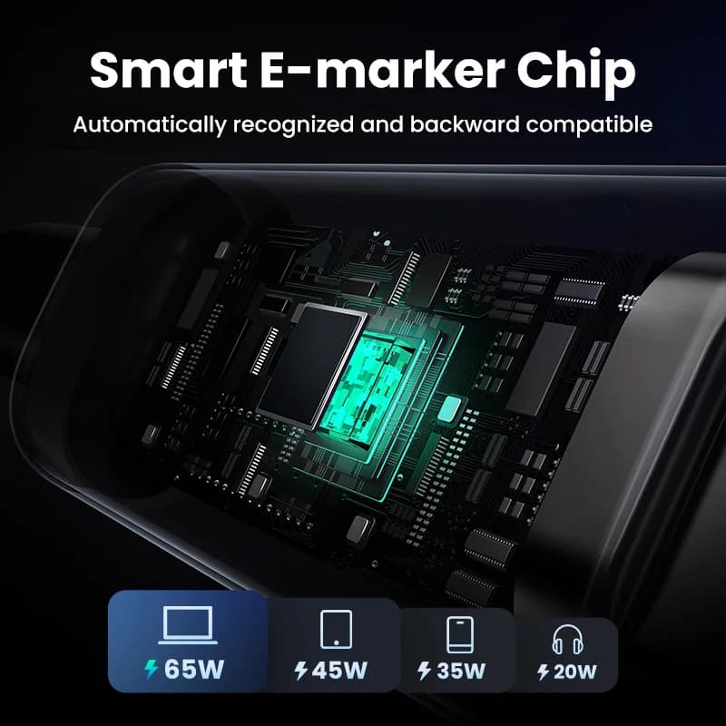 Кабель USB-C to USB-C, 100W PD, 0.5-3m