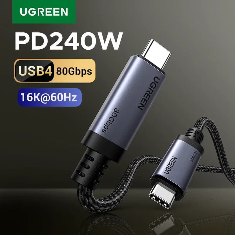 Кабель USB4 USB-C, PD 240W, передача даних 80 Гбіт/с