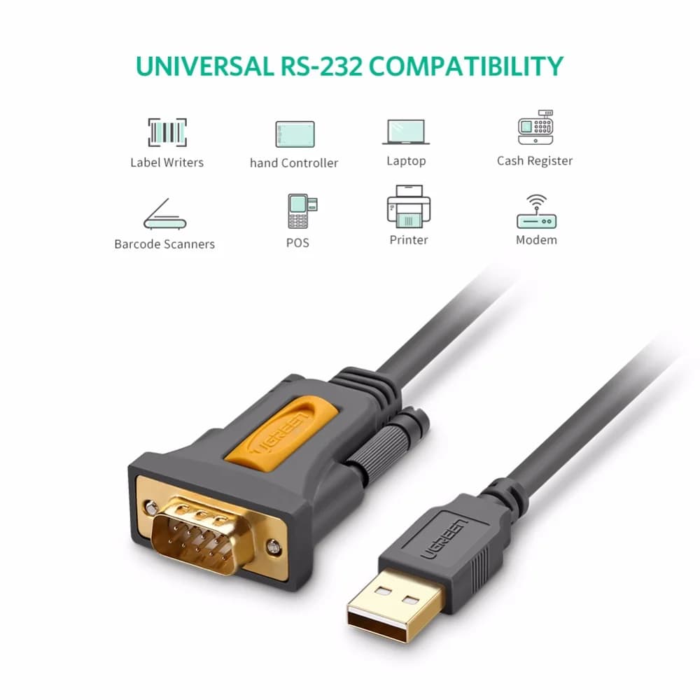 Кабель-адаптер USB на RS232 DB9 послідовний порт