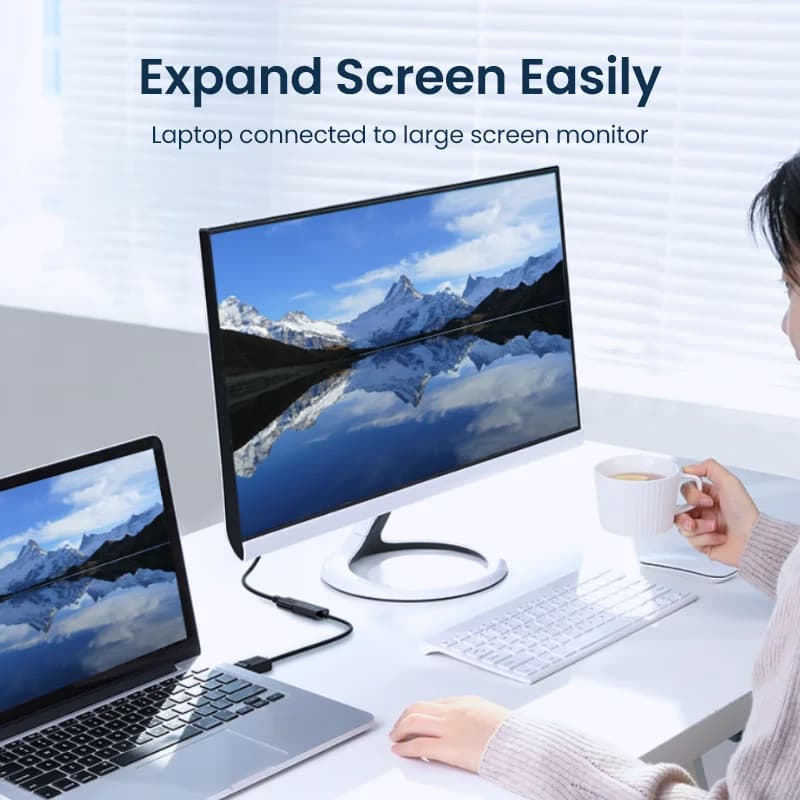 Адаптер-конвертер з DisplayPort на HDMI 4K