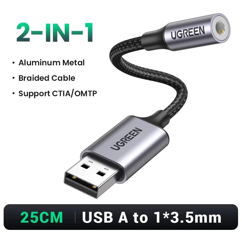 Зовнішня звукова карта USB на 3.5 мм