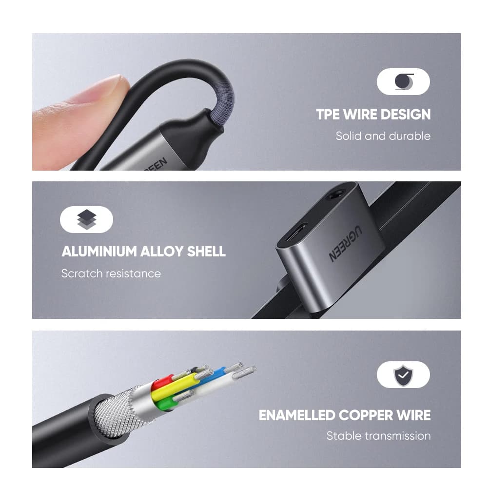 Адаптер USB-C на 3.5 мм AUX кабель