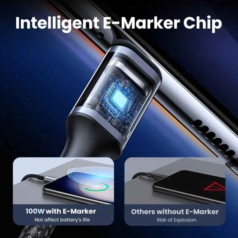 Комплект із 2 кабелів USB-C на USB-C PD 100W