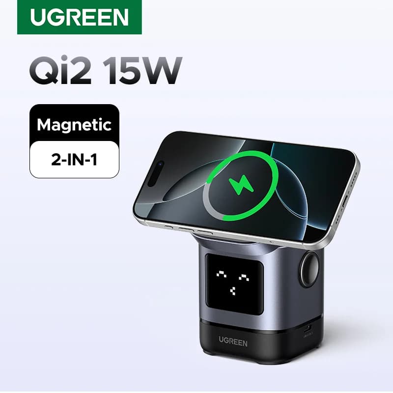 Магнітна бездротова зарядна станція Qi2 15W з кабелем