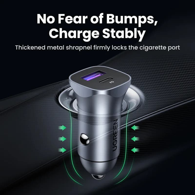 Автомобільна зарядка USB-C з Quick Charge