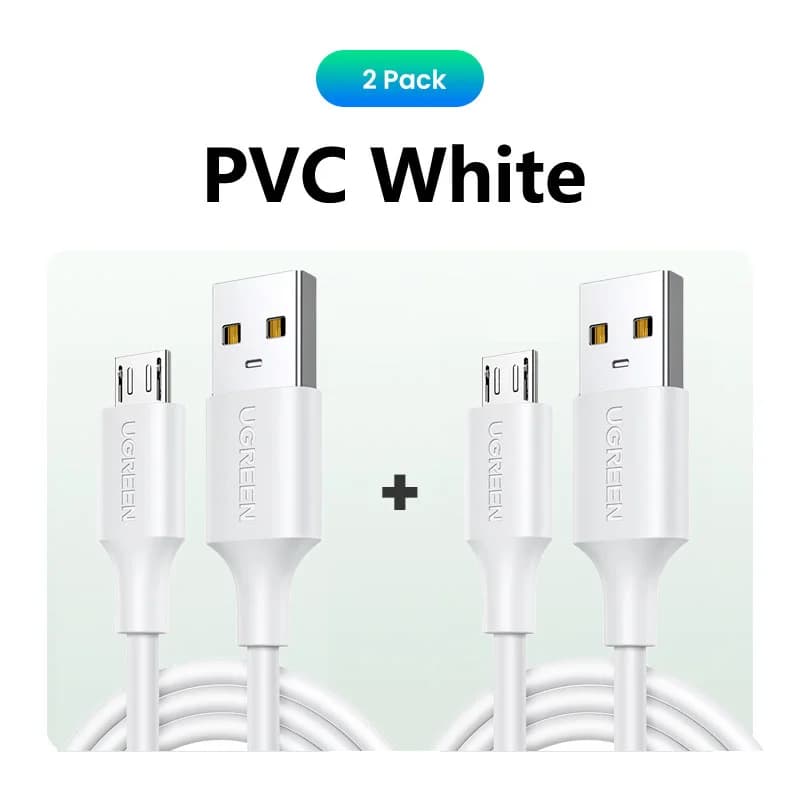 Набір з 2 кабелів Micro USB для швидкої зарядки, 1.5м, 2A