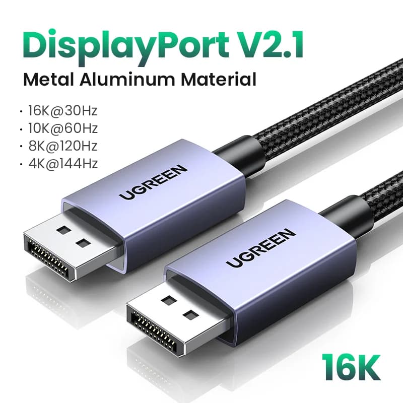 Кабель DisplayPort 2.1, відео високої швидкості 16K/8K