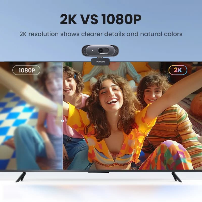 USB-вебкамера 2K HD із подвійними мікрофонами