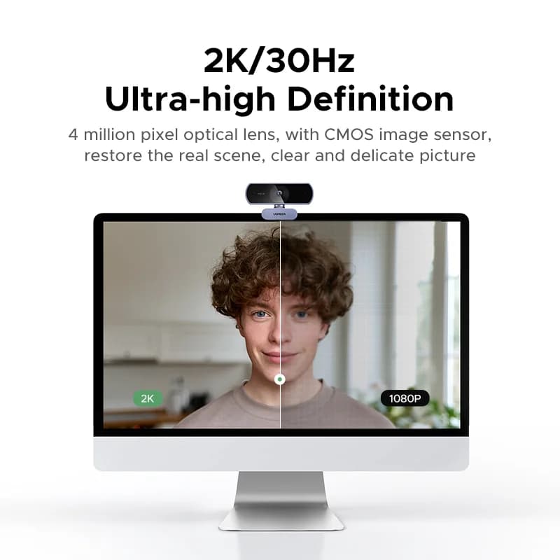 USB веб-камера 2K HD з автоматичною корекцією освітлення