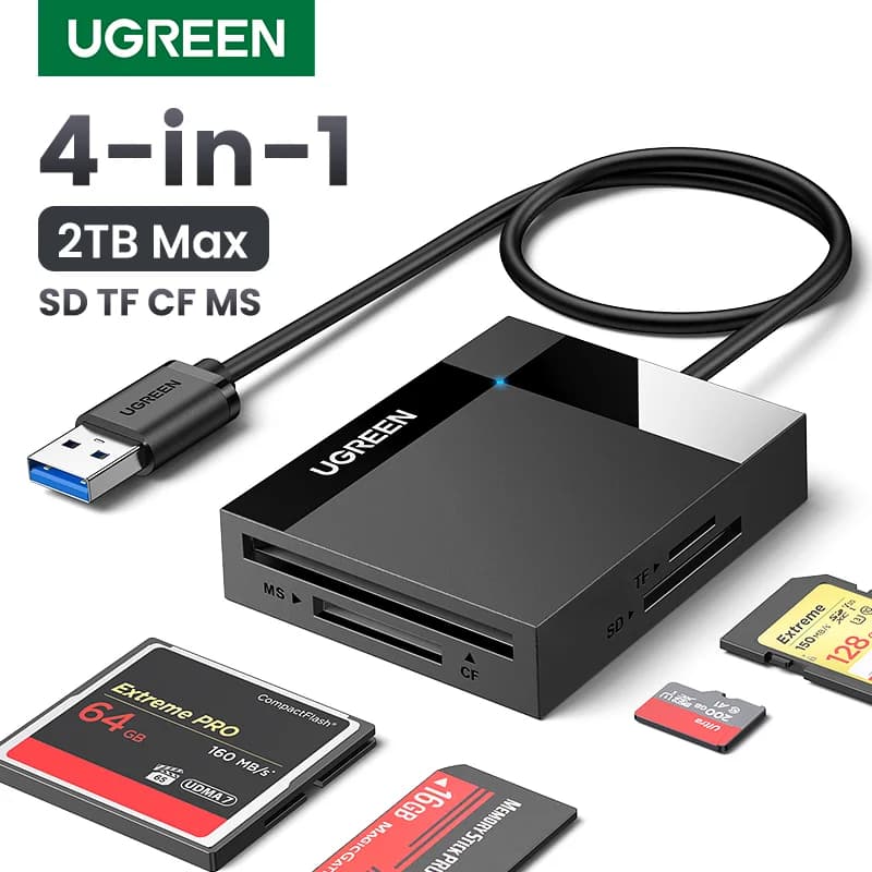 Мультикардрідер 4-в-1 USB 3.0 та USB-C