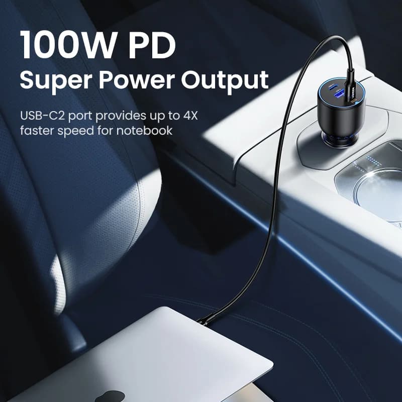Автомобільна швидка зарядка USB-C 130W, PD3.0
