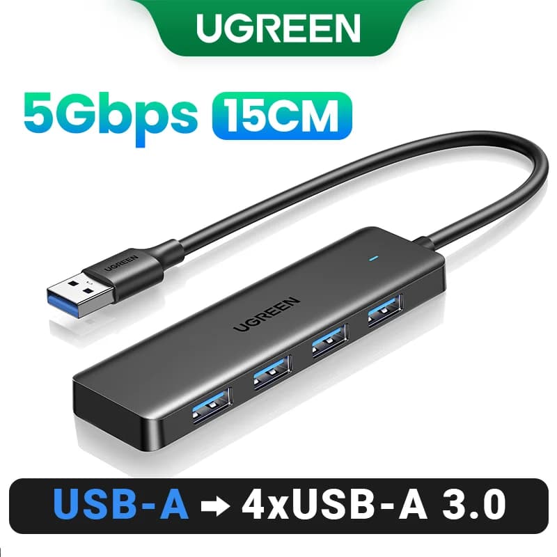 USB-хаб 3.0 та USB-C на 4 порти