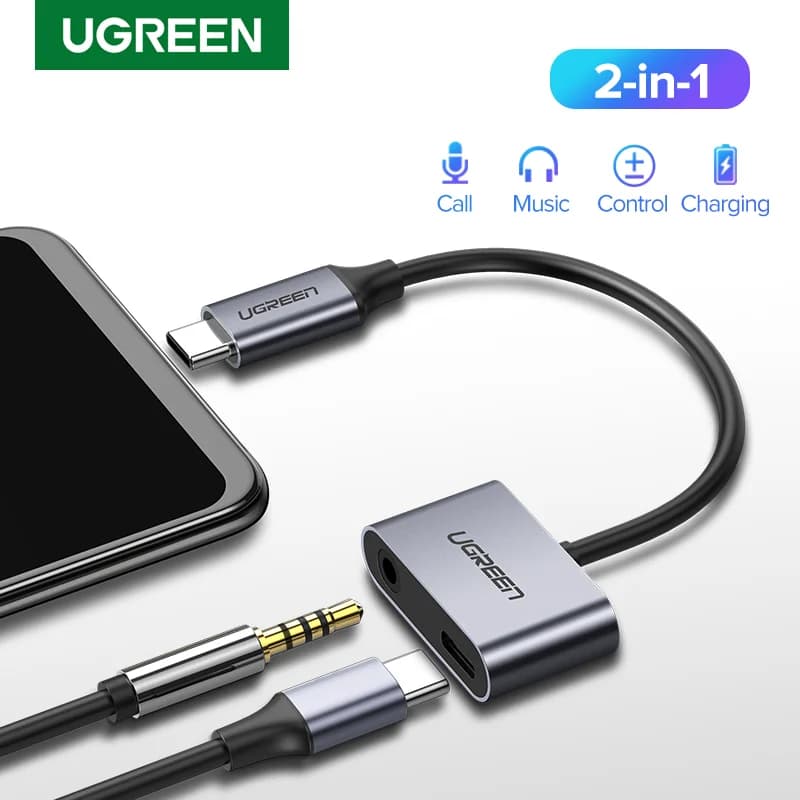 Адаптер USB-C на 3.5 мм AUX кабель