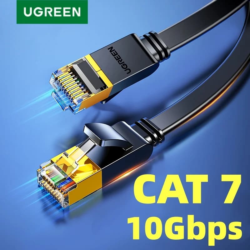 Плоский Ethernet-кабель Cat 7, LAN-дріт STP 10 Гбіт/с